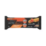 Energy bar wrapper reading 'ULTRA JELLY 2:1' with peach/apricot flavor (Albicocca Pesca) in black and orange design